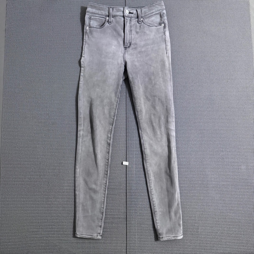 Abercrombie & Fitch Simone High Rise Sculpt Skinny Grey Jeans 24/00 Short